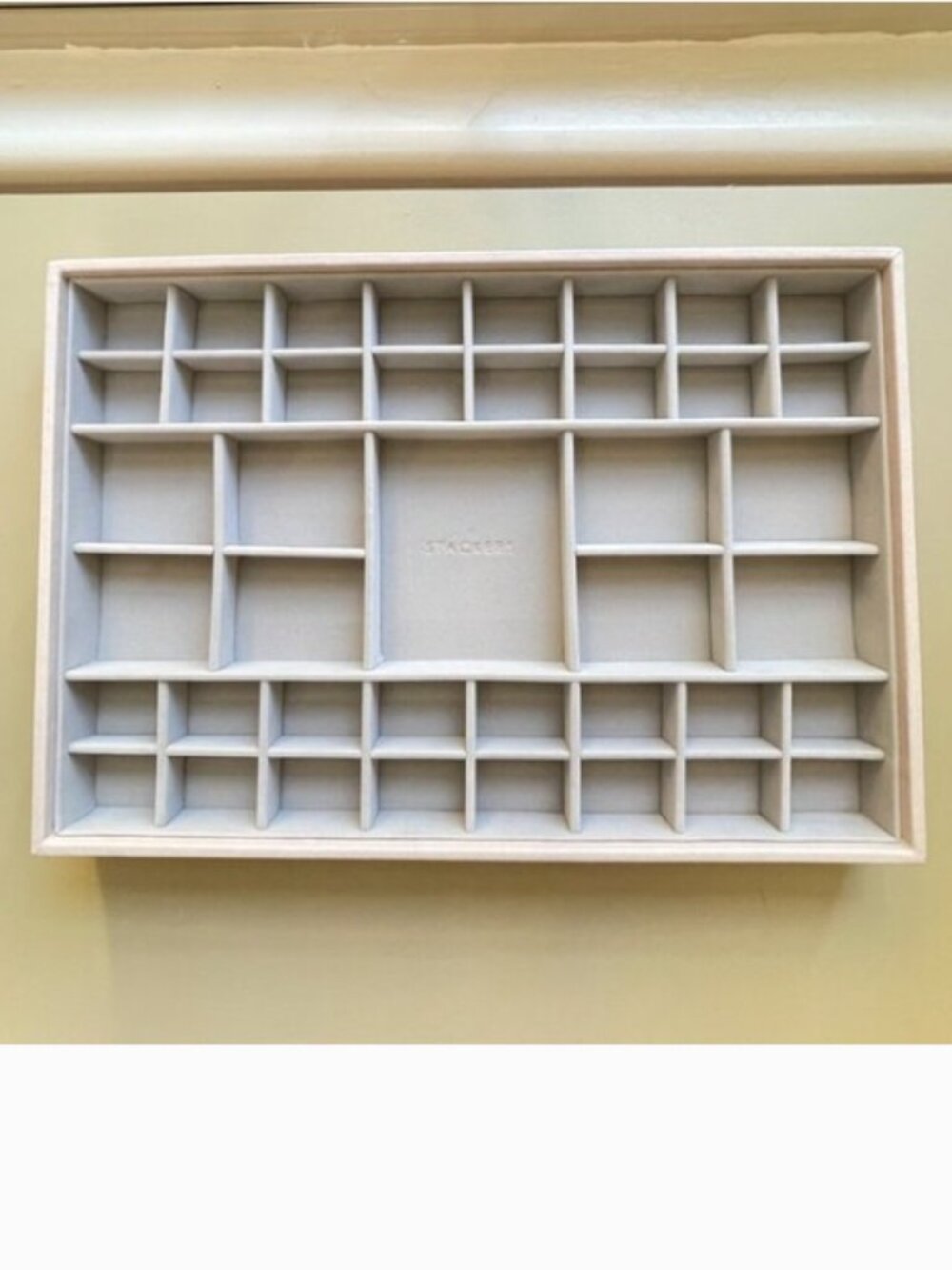 Stackers Jewelry 41 Section Tray Blush Rose Gold Gray Supersize Organizer